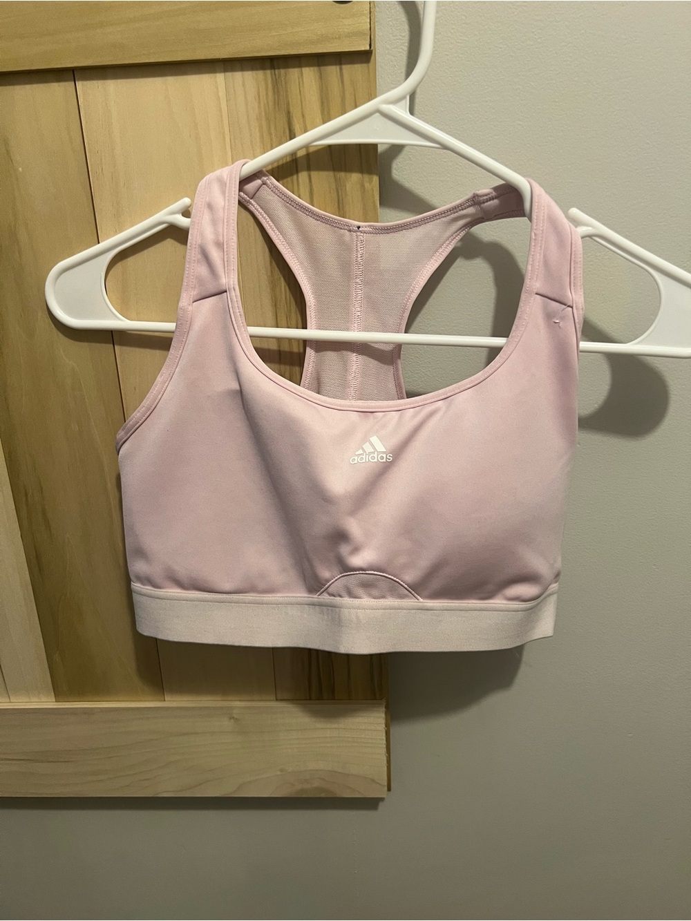 adidas Pink Racerback Supportive Sports Bra